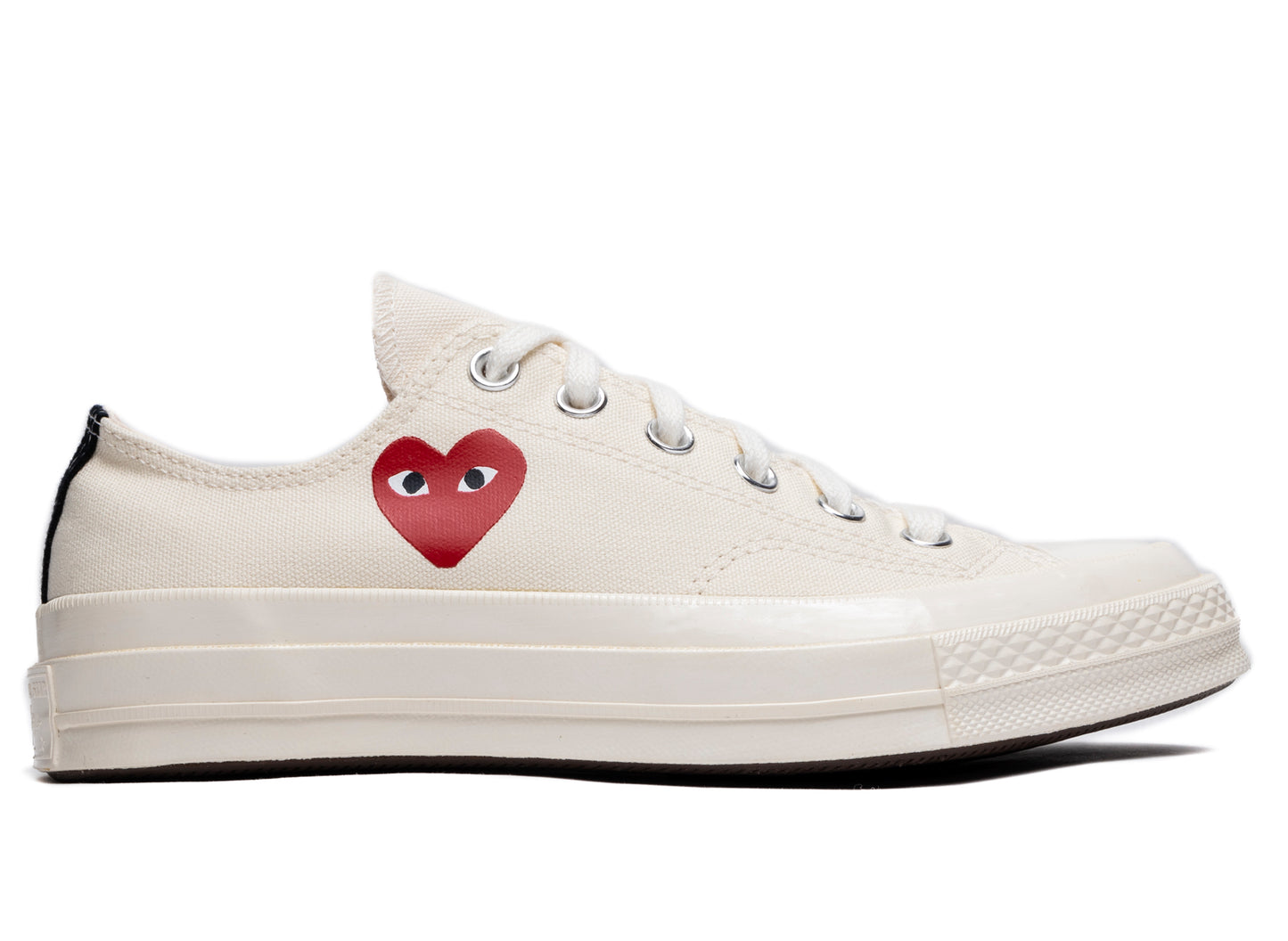 Converse Comme des Garçons Play Heart Chuck 70 Low in Cream