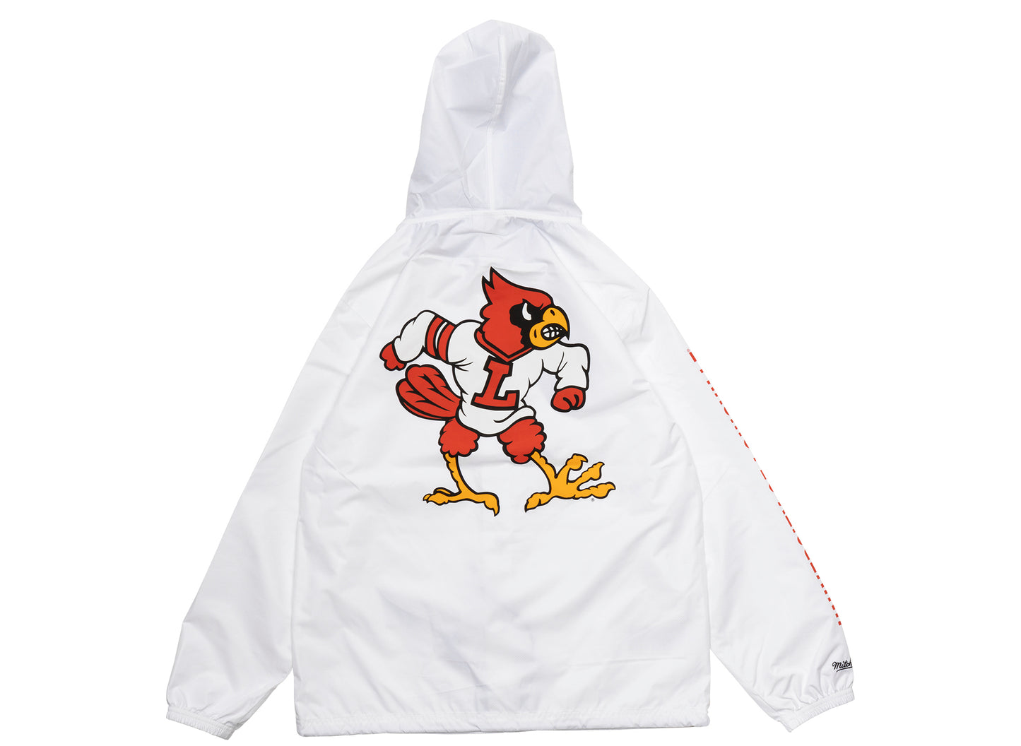 Mitchell & Ness Oneness Louisville Cardinals Vintage Logo Hooded Coaches Jacket xld