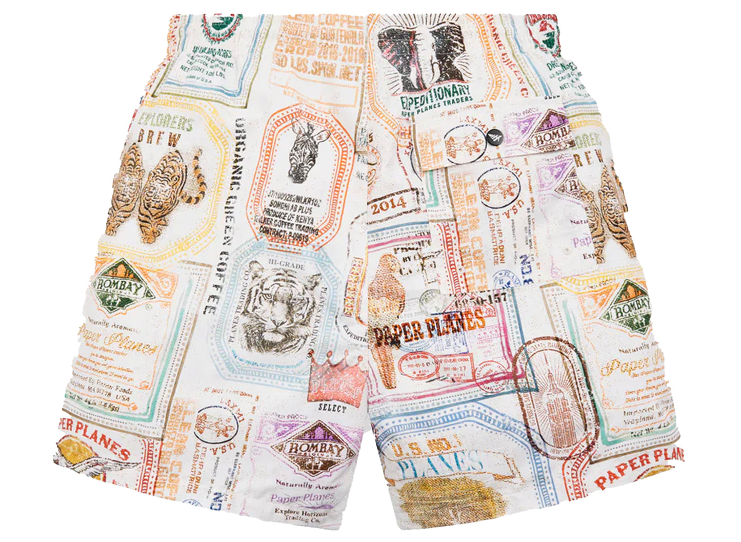 Paper Planes Sack Stamps Printed Swim Trunks