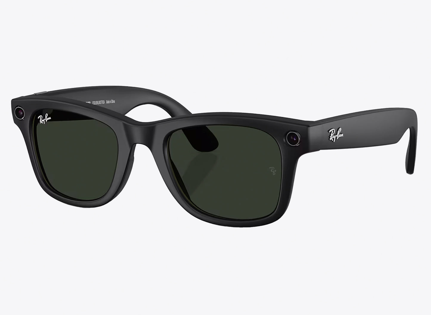 Ray-Ban Meta Wayfarer Sunglasses in Matte Black w/ Graphite Green Transition Lenses xld