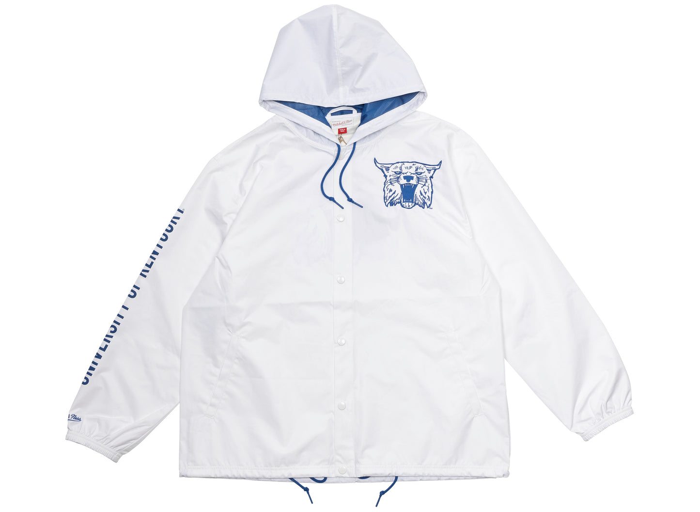 Mitchell & Ness Oneness Kentucky Wildcats Vintage Logo Hooded Coaches Jacket xld