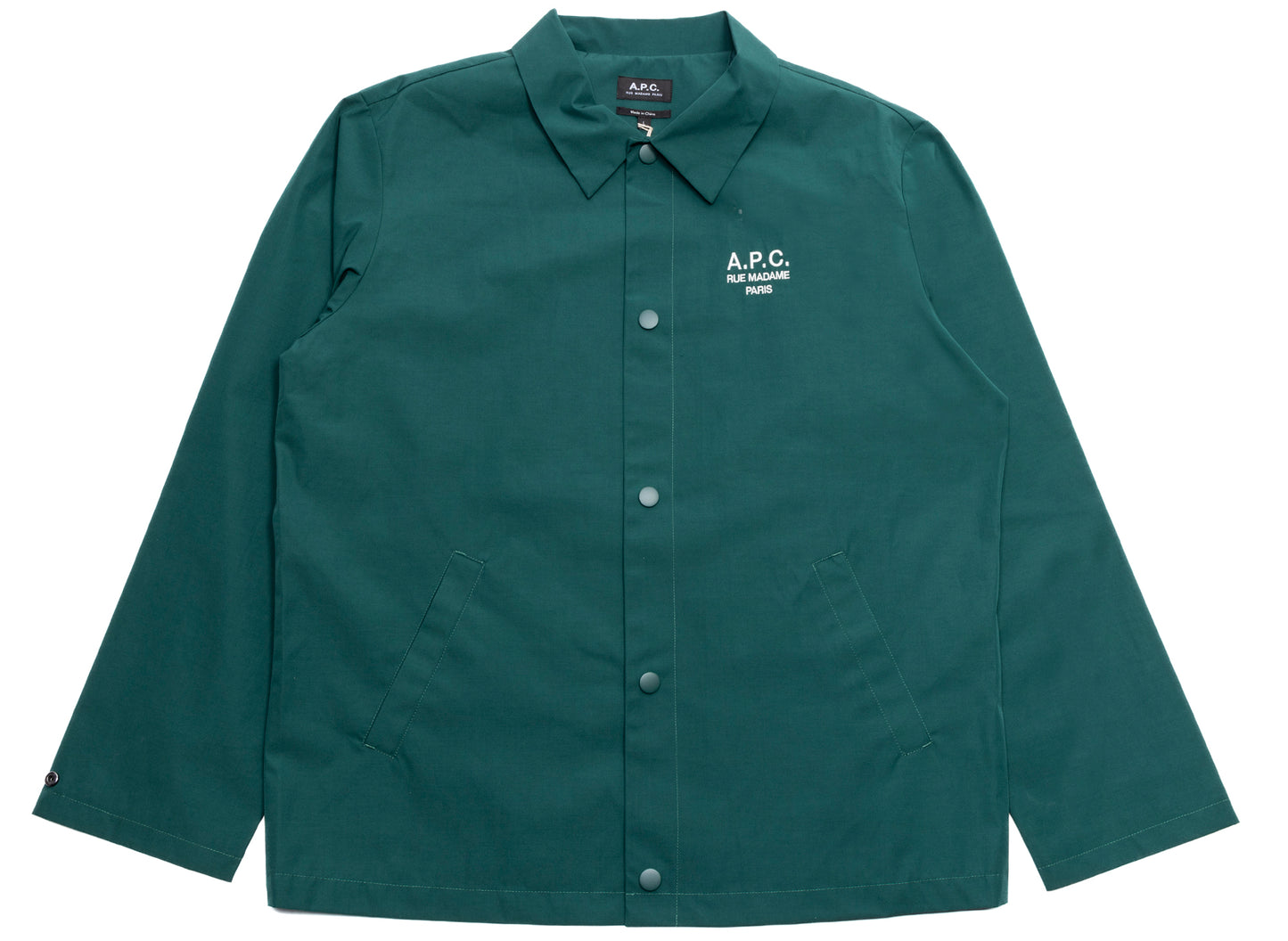 A.P.C. Regis Button Up Blouson in Green xld