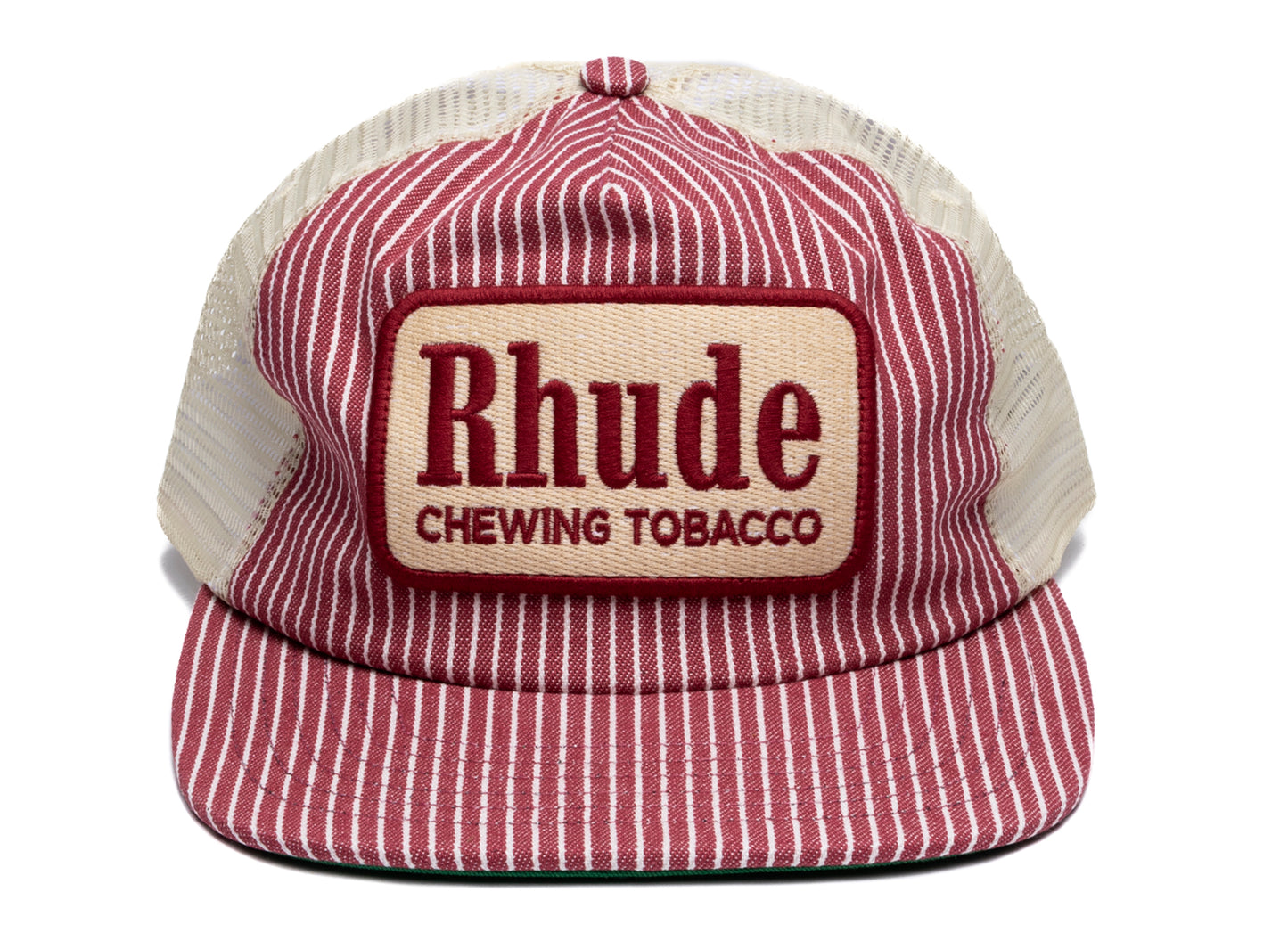 Rhude Red Striped Tobacco Trucker Hat