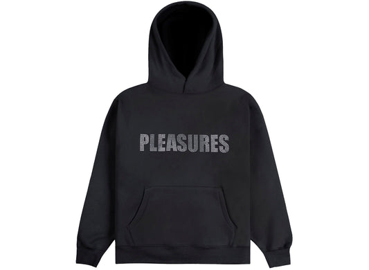 Pleasures Rhinestone Impact Hoodie in Black