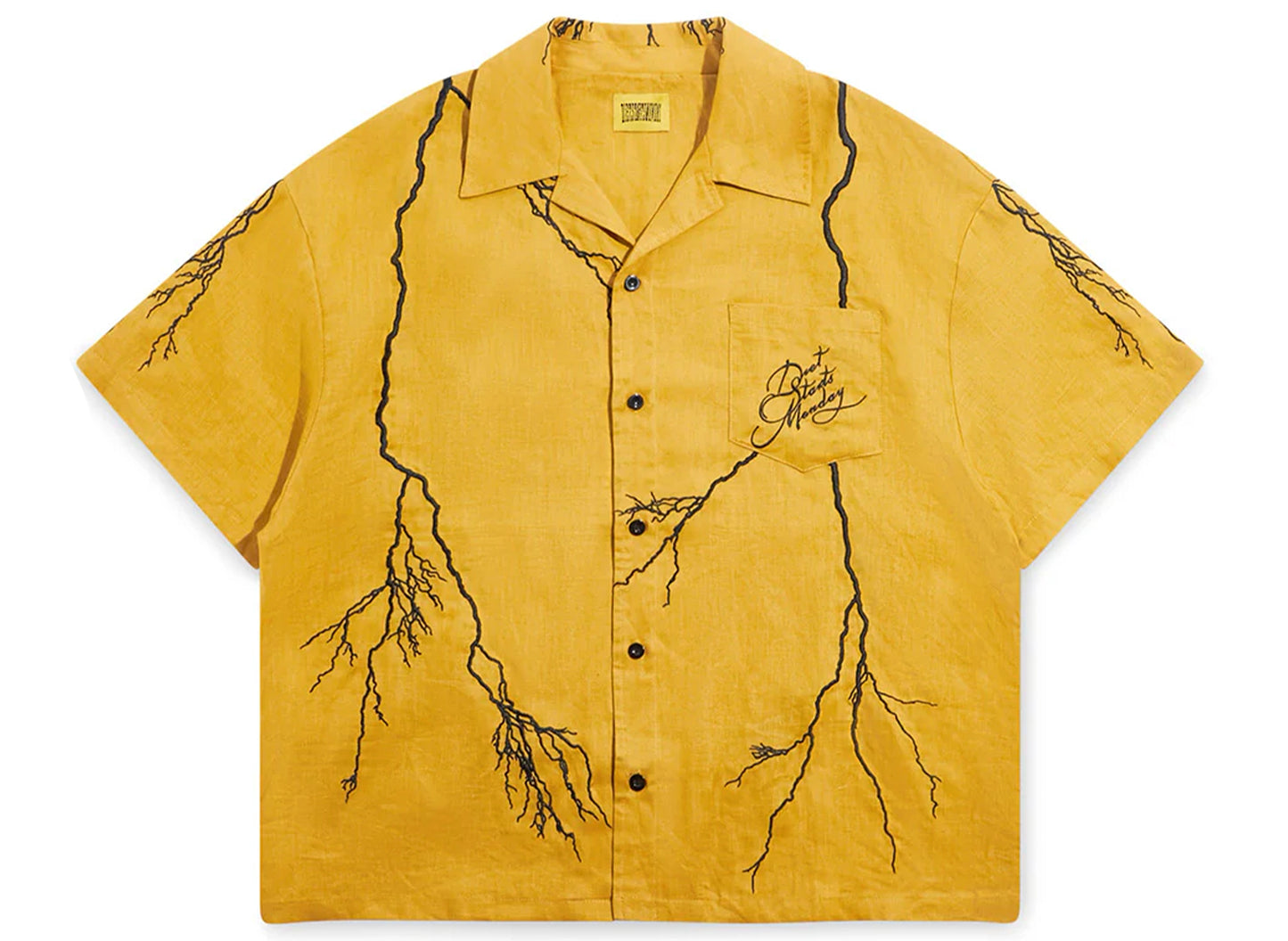 Diet Starts Monday Lightning Button Up in Yellow