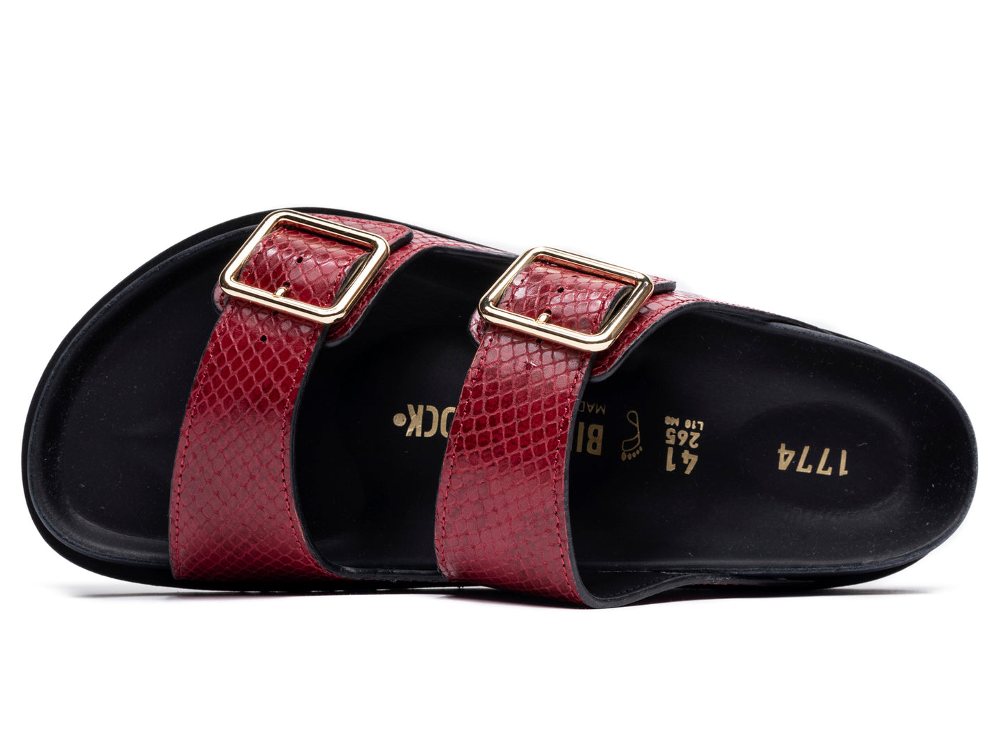 Birkenstock Arizona Lined 1774 in Black/Red