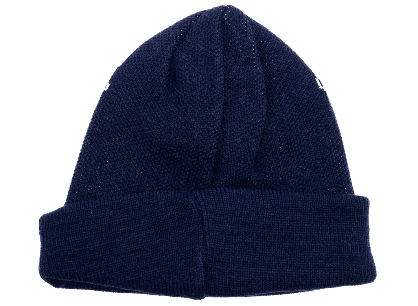 Comme des Garçon SHIRT Strong Will Jacquard Beanie in Navy