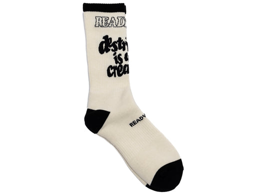 Readymade Destruction Socks in Ecru