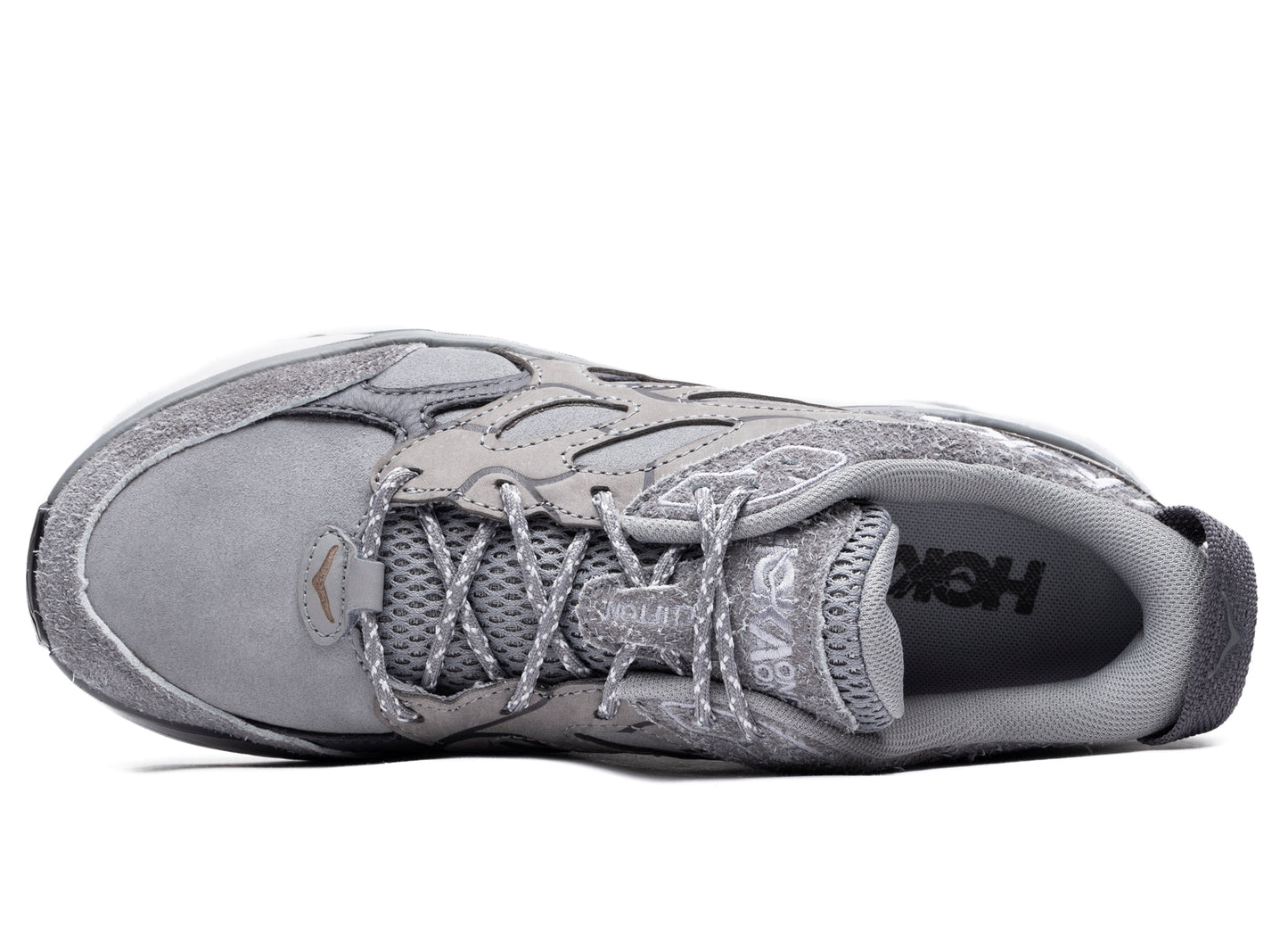 Unisex Hoka Elite Terrain System Clifton L Suede in Galactic Grey