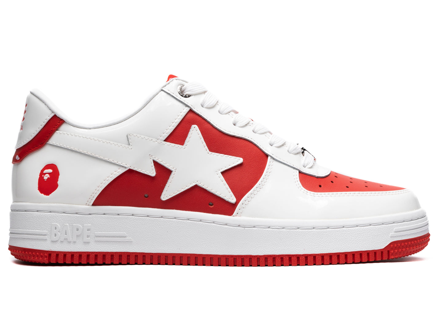 A Bathing Ape Bape Sta #6 in White/Red xld