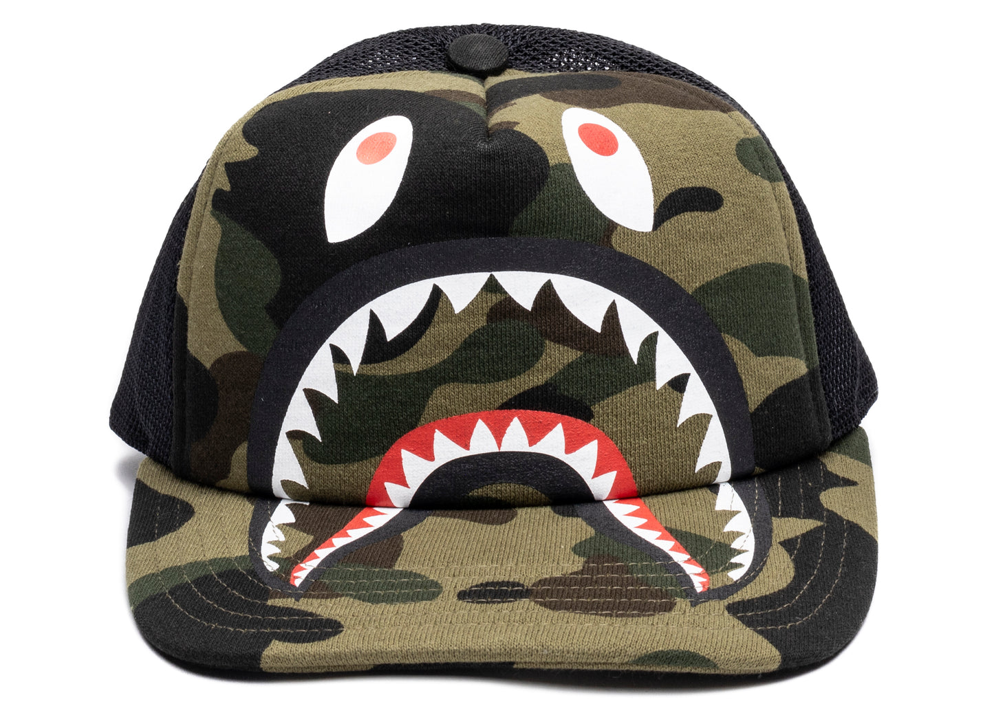 A Bathing Ape 1st Camo Shark Mesh Cap in Green