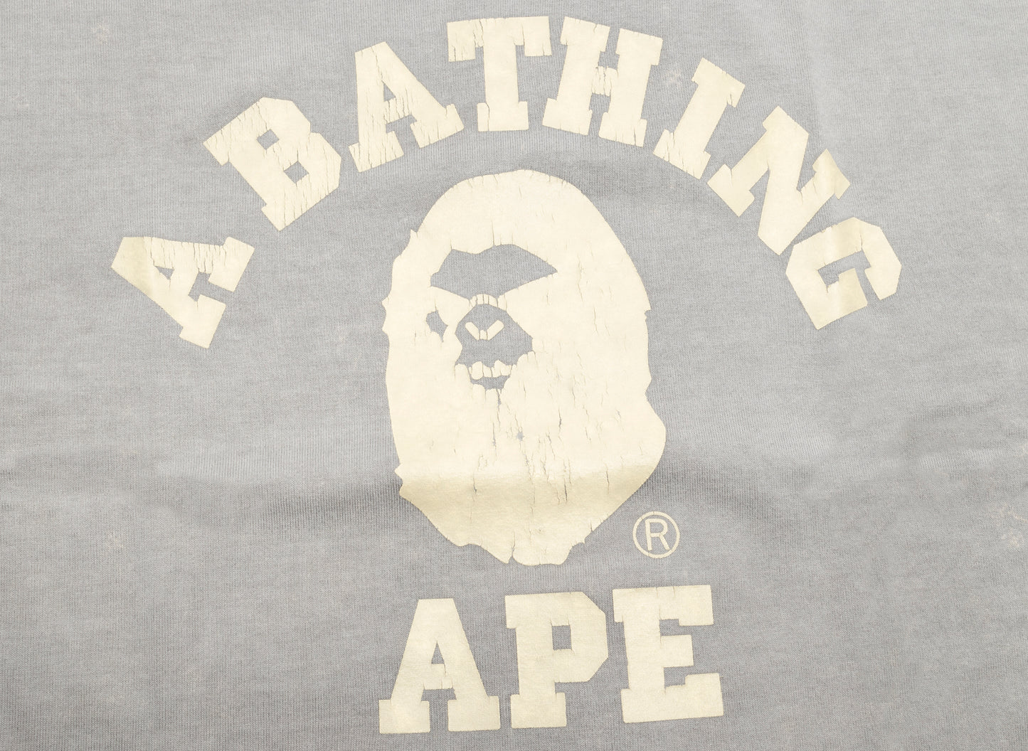 A Bathing Ape Overdye College Relaxed Fit Tee in Ivory