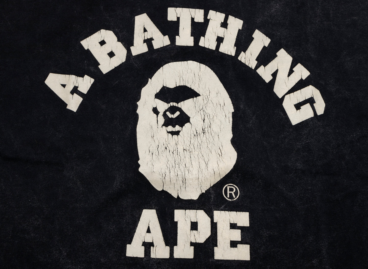 A Bathing Ape Overdye College Relaxed Fit Tee in Black