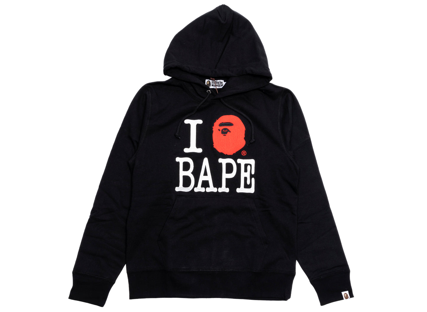 A Bathing Ape I Love Bape Pullover Hoodie in Black xld