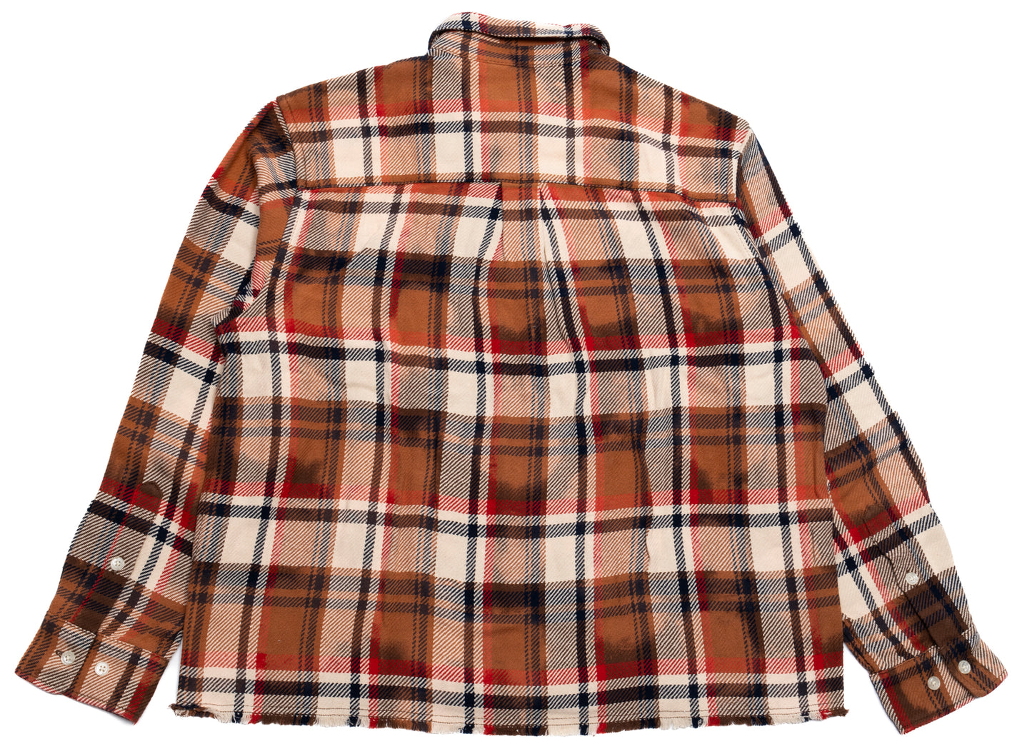 A Bathing Ape Bleached Bape Check Zip Shirt