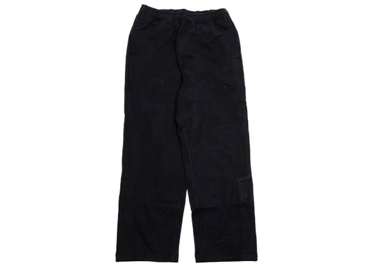 A Bathing Ape Ink Camo Wide Leg Snap Detail Track Pants in Black