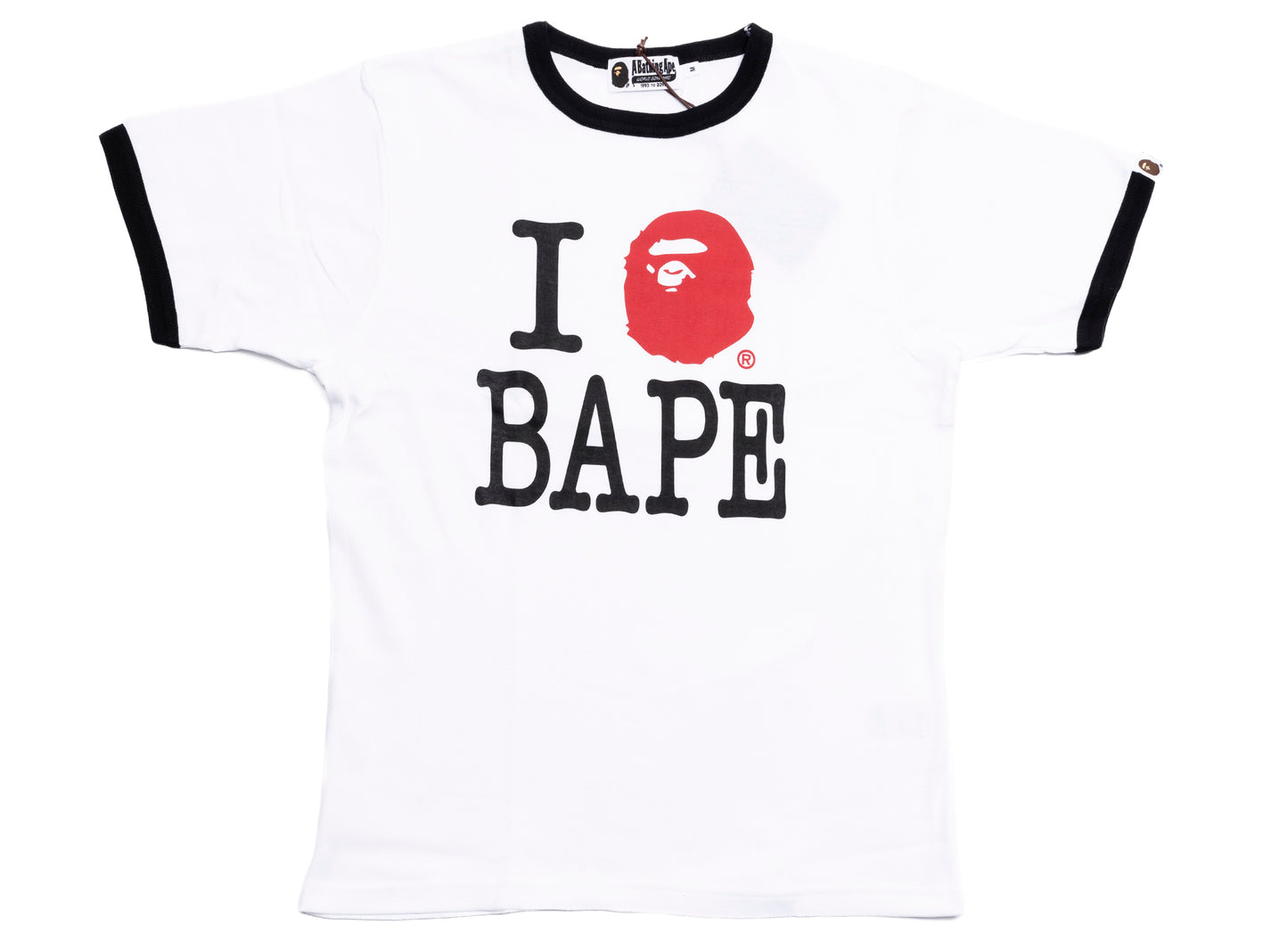 A Bathing Ape I Love Bape Ringer Tee in White