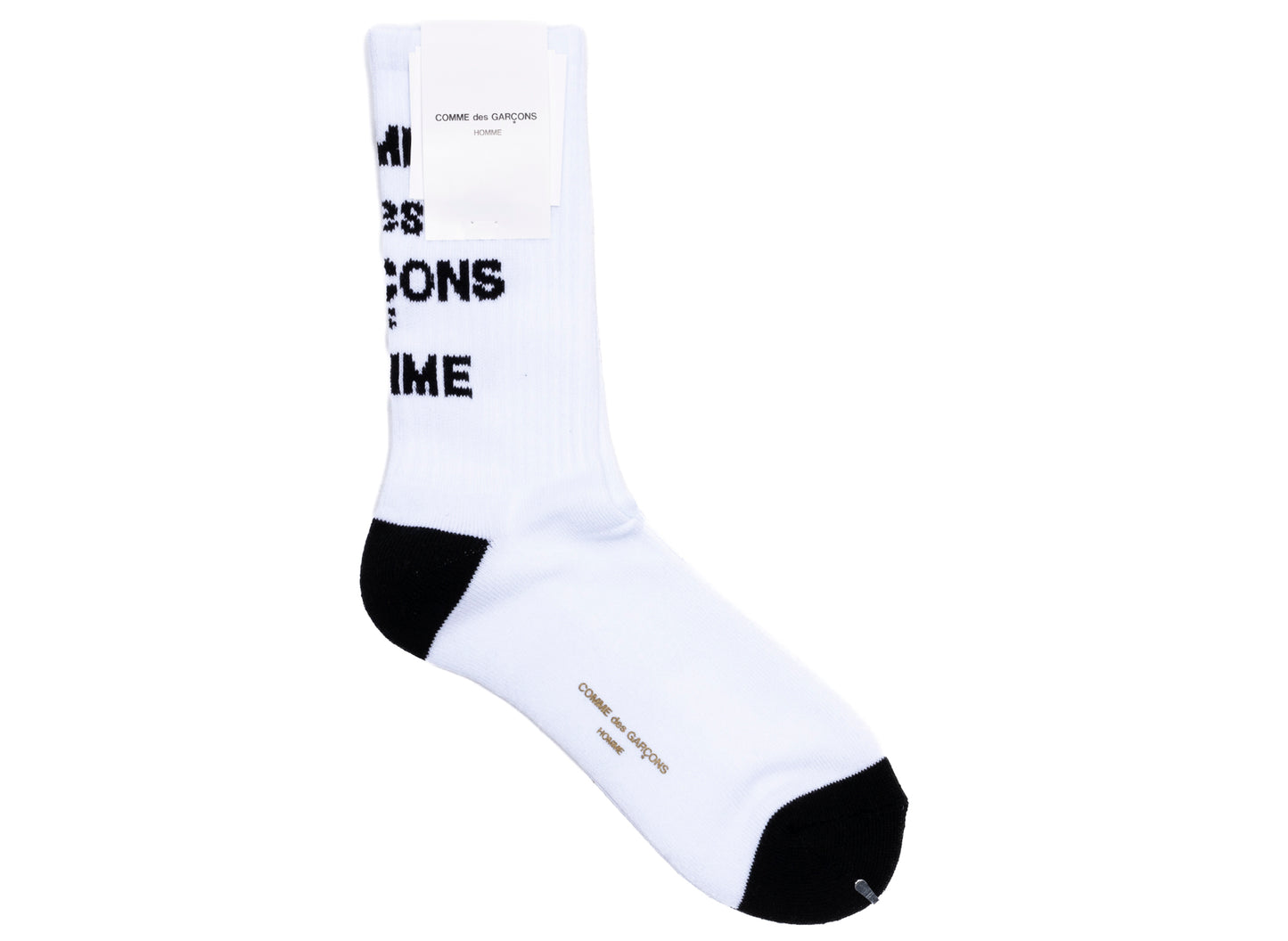 Comme des Garçon HOMME Logo Socks in White