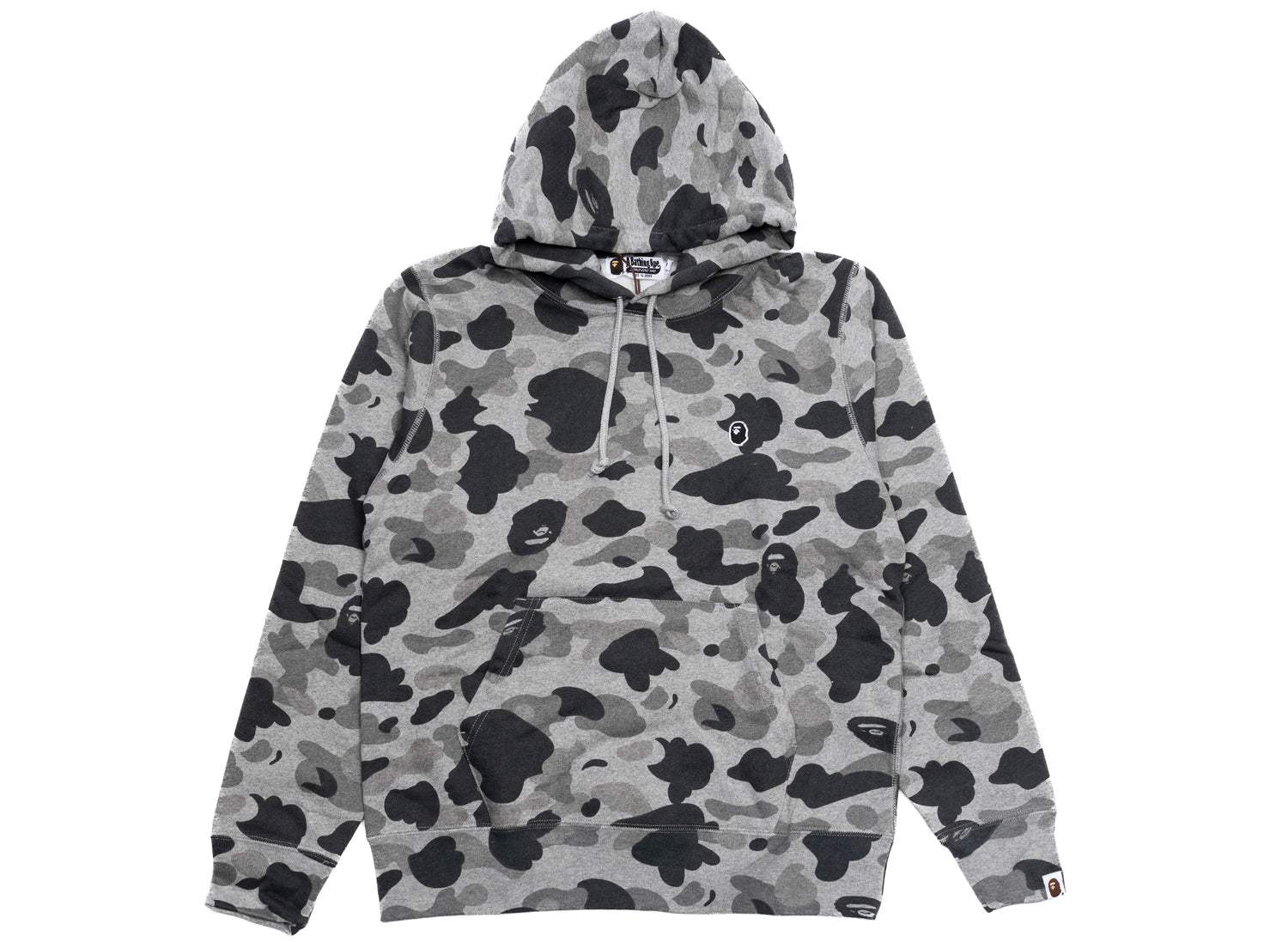 Bape hoodie grey camo best sale