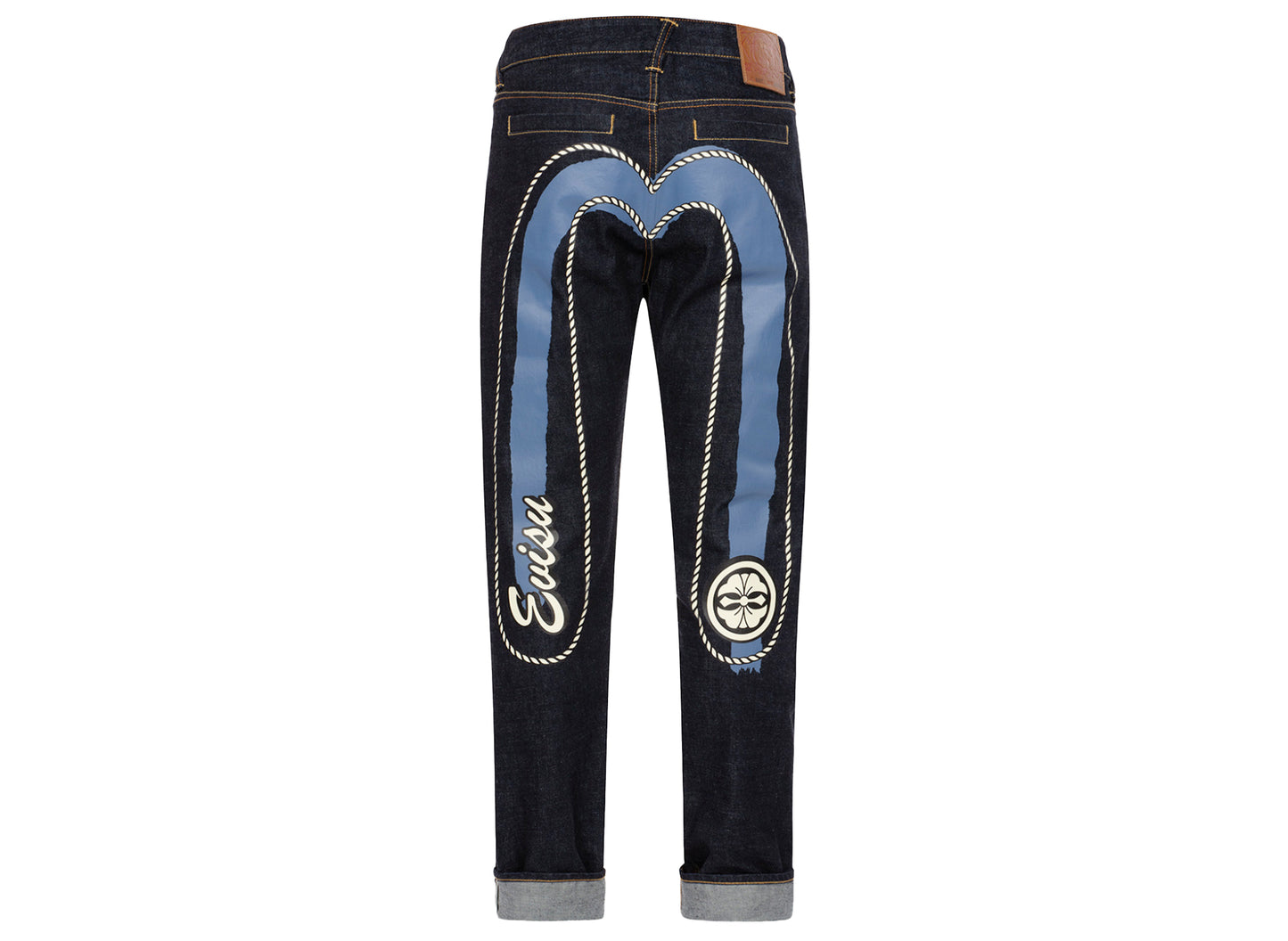 Evisu Double Daicock Print Carrot Fit Selvedge Denim Jeans