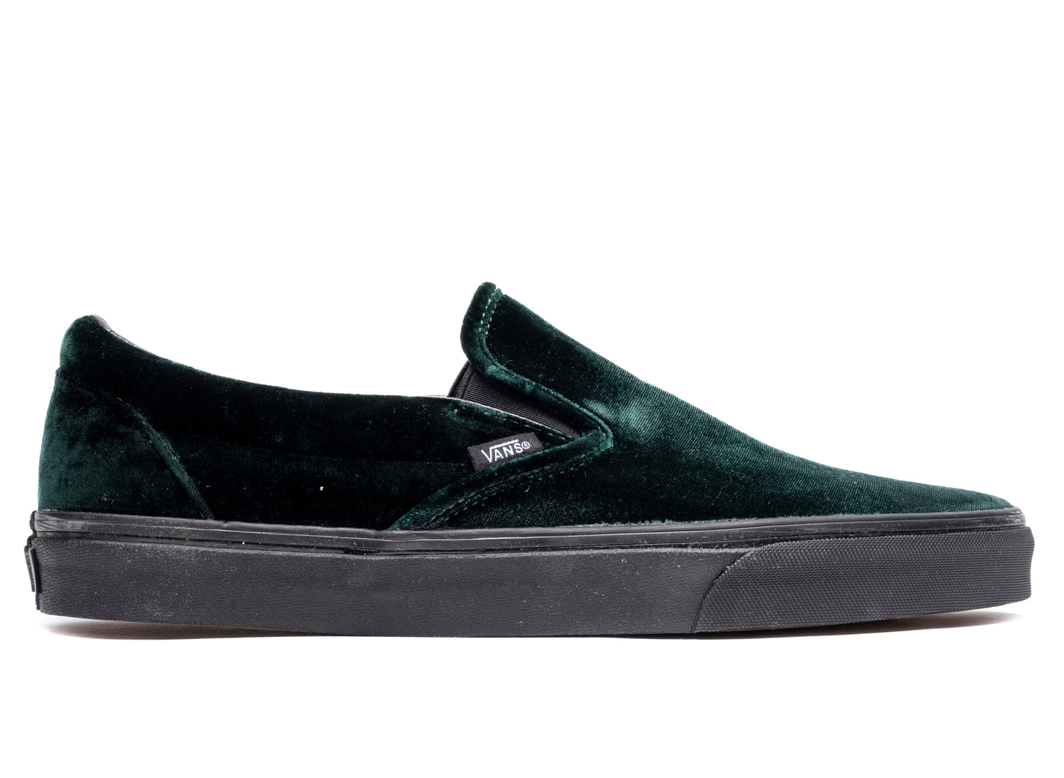 Vans velvet outlet slip on green