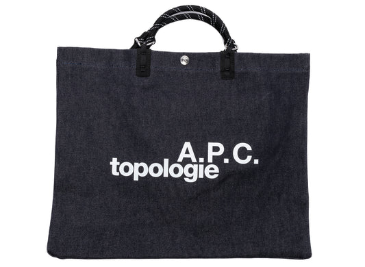 A.P.C. Shopping Topologie Bag in Indigo/Black