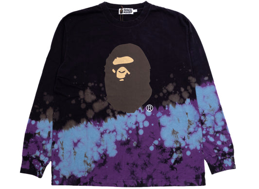 A Bathing Ape Tie Dye Ape Head Relaxed Fit L/S Tee