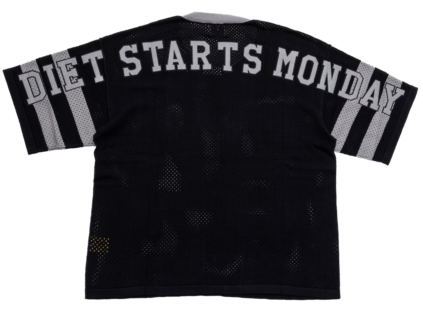 Diet Starts Monday Knit Mesh Jersey in Black