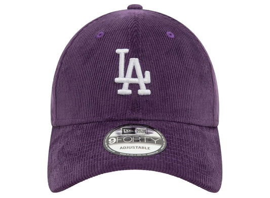 New Era Corduroy 9FORTY Los Angeles Dodgers Snapback Hat in Purple