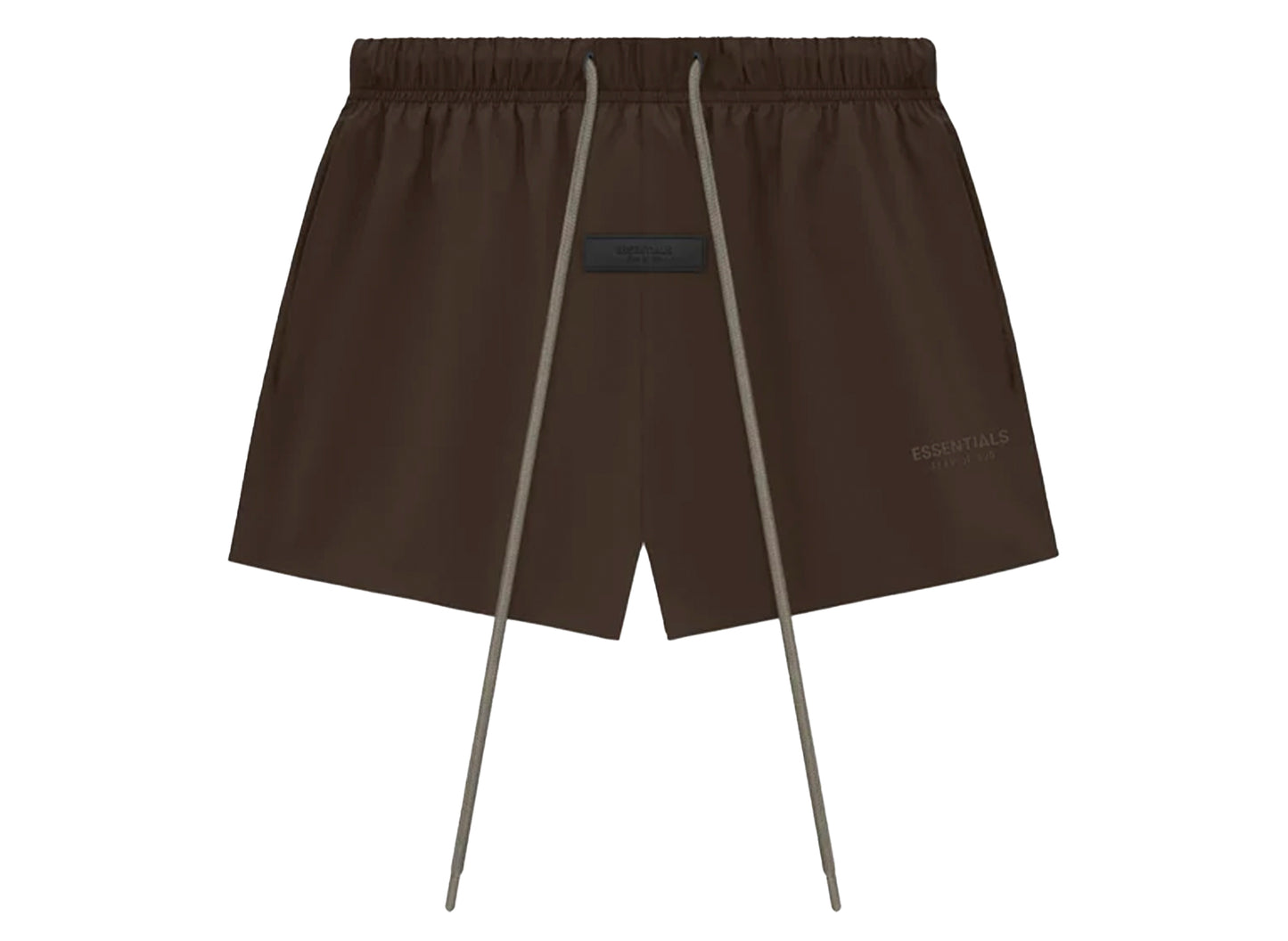 Fear of God Essentials Nylon Running Shorts in Wood