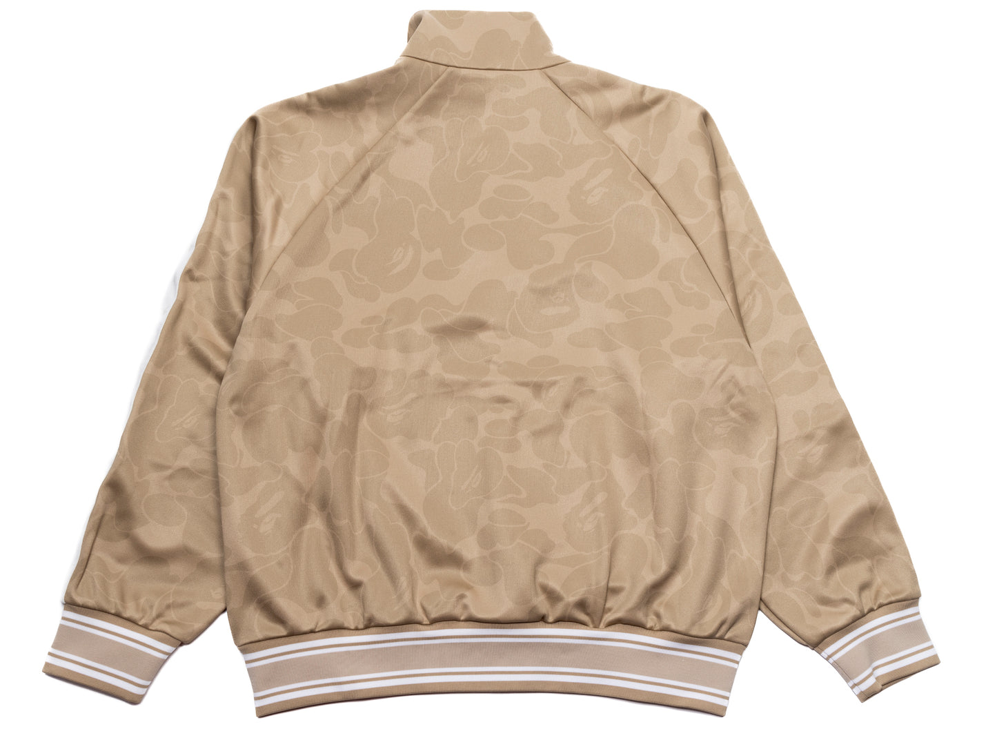 A Bathing Ape Solid Camo Bathing Ape Logo Relaxed Fit Track Jacket in Beige xld