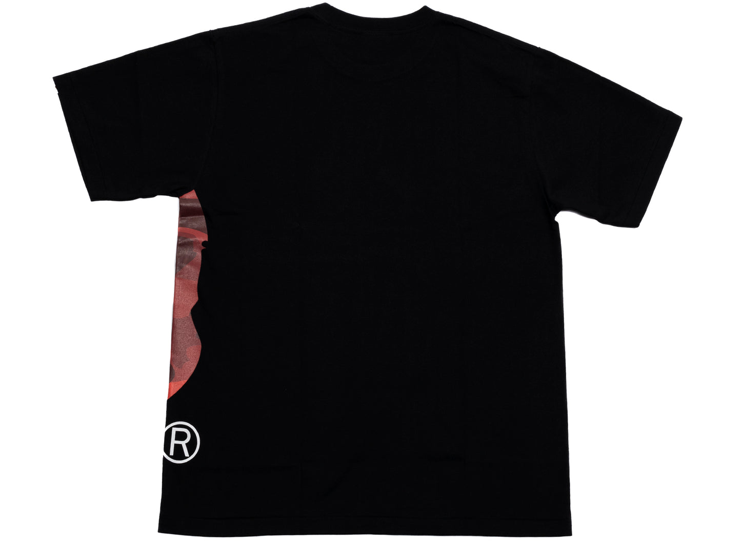 A Bathing Ape Color Camo Side Big Ape Head Tee in Black/Red