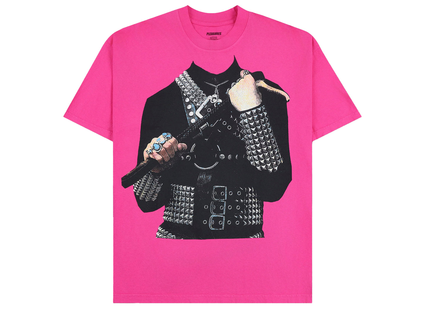 Pleasures Axed T-Shirt in Fuchsia Pink