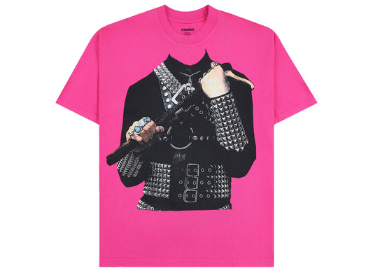 Pleasures Axed T-Shirt in Fuchsia Pink xld