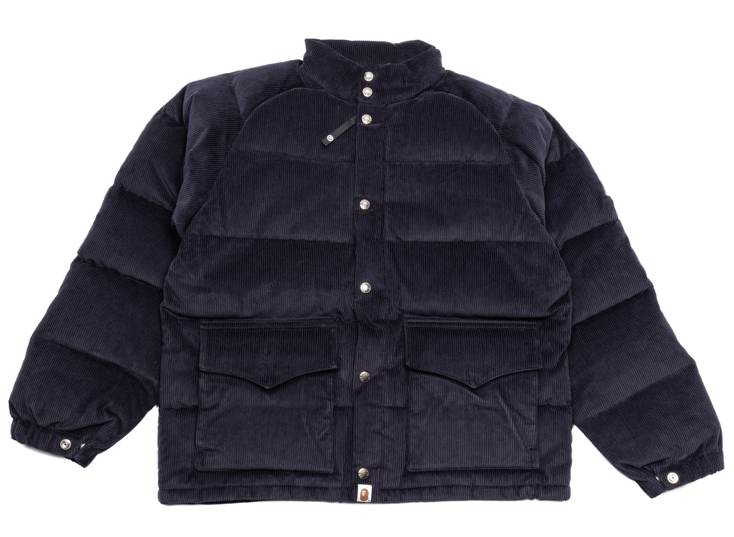 A Bathing Ape Corduroy Classic Down Jacket in Black