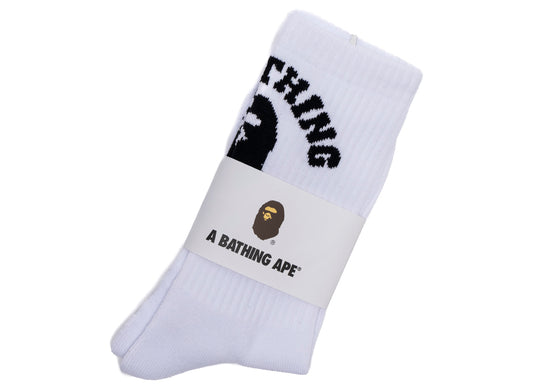 A Bathing Ape College Socks in White