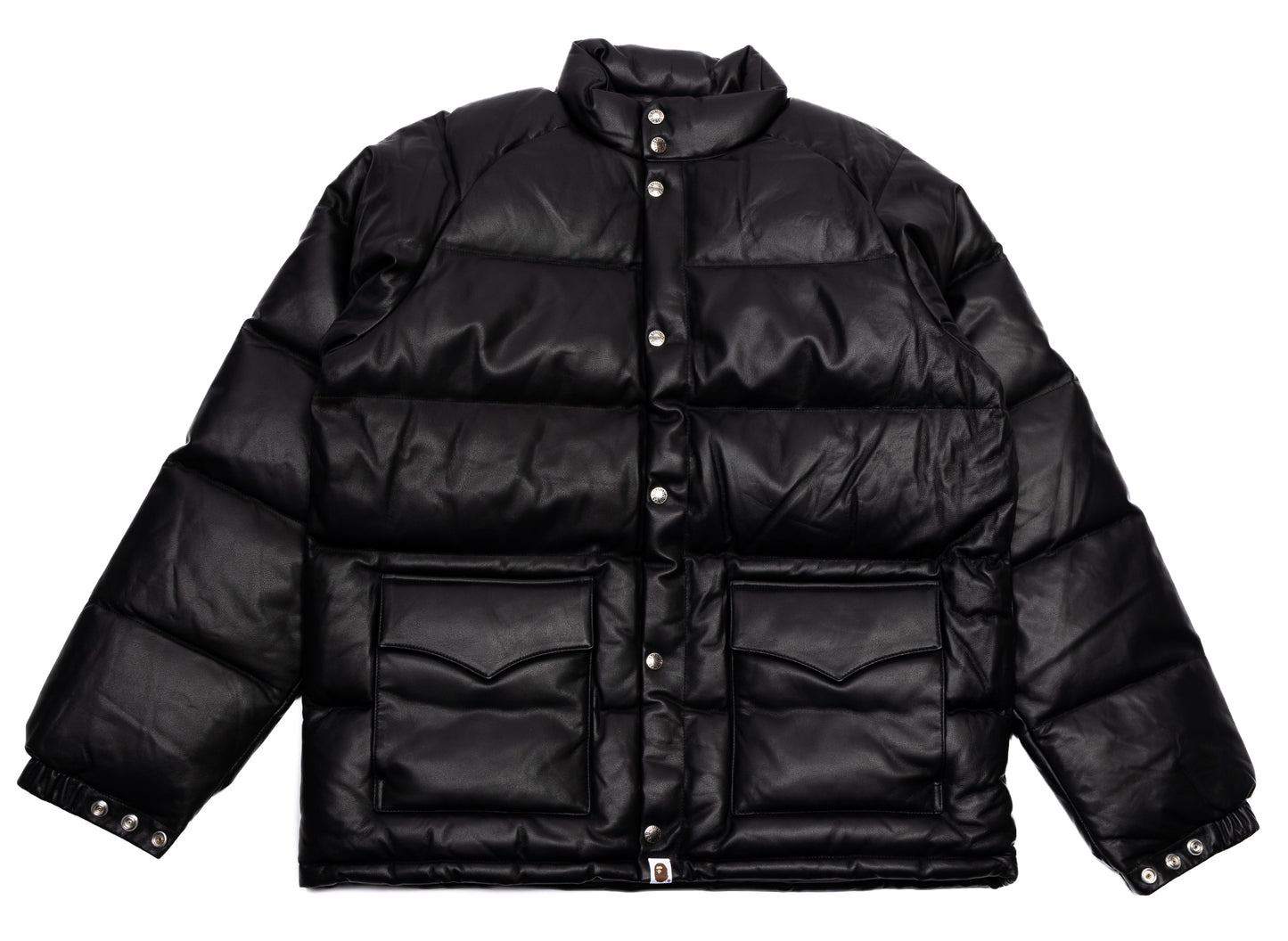 Leather classic down jacket hotsell