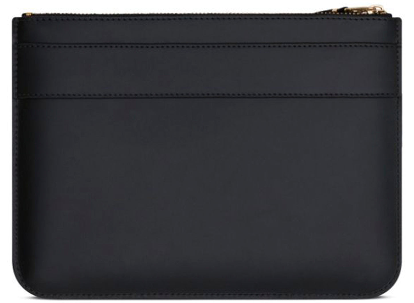 Comme des Garçon Wallet Big Bow Medium Zip Pouch in Black xld