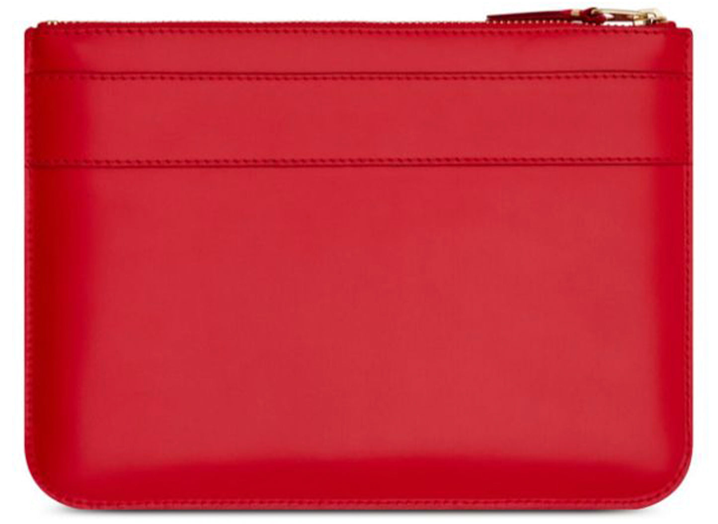 Comme des Garçon Wallet Big Bow Medium Zip Pouch in Red xld