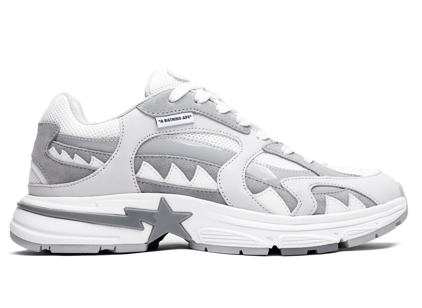 A Bathing Ape Shark Sta M2 in Grey/White