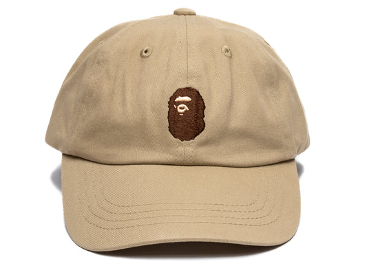 A Bathing Ape Ape Head Panel Cap in Beige