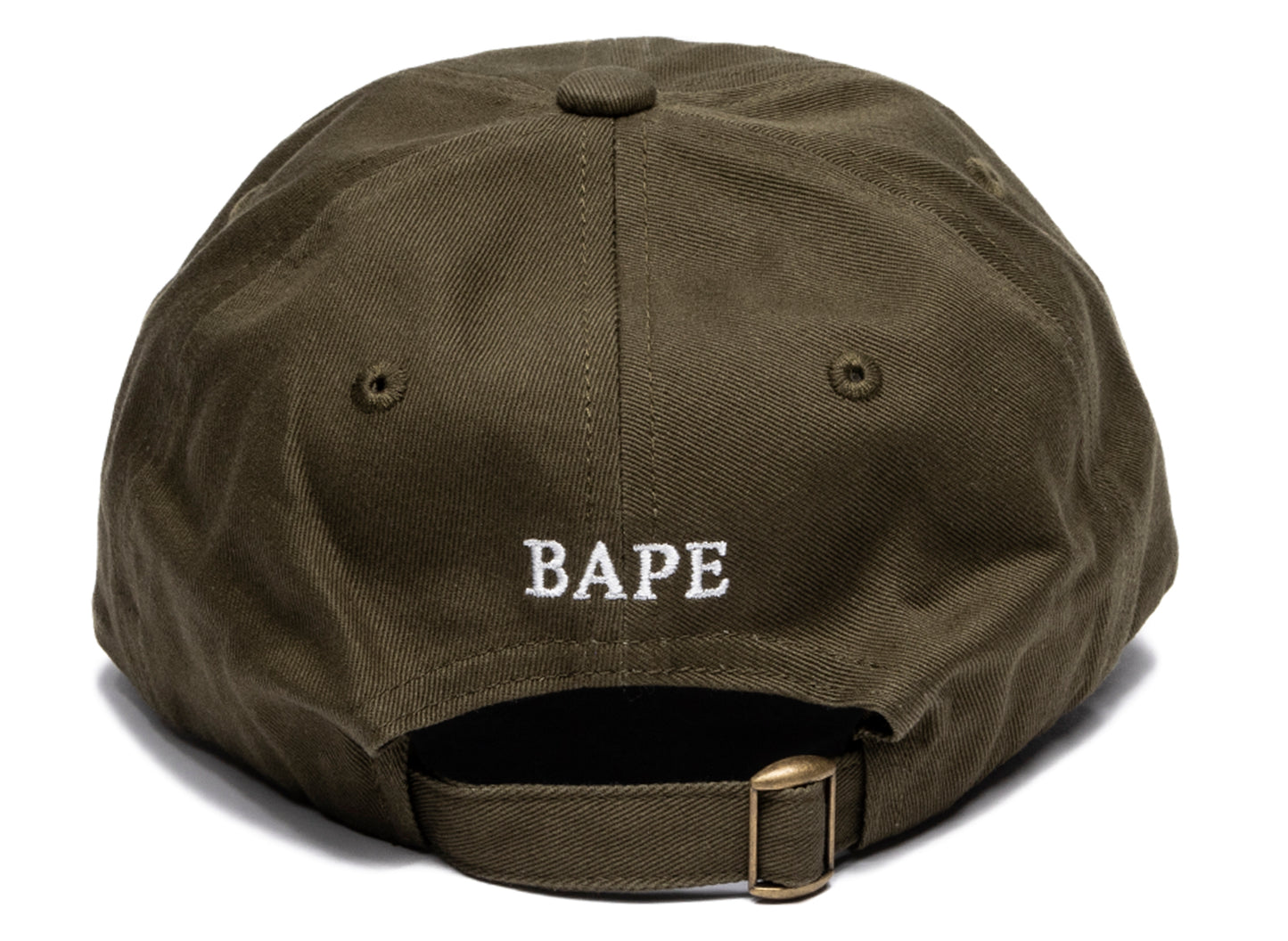 A Bathing Ape Ape Head Panel Cap in Olive