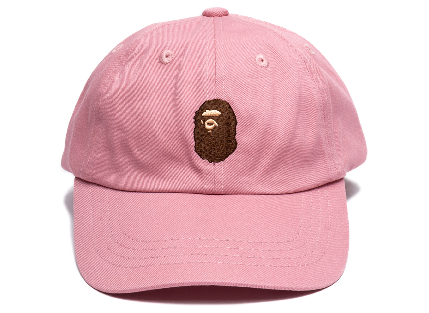 A Bathing Ape Ape Head Panel Cap in Pink