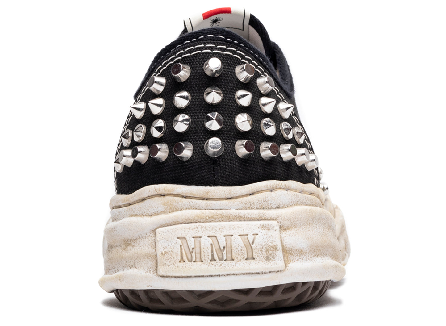 Maison Mihara Yasuhiro Spiked Baker Low in Black/White xld