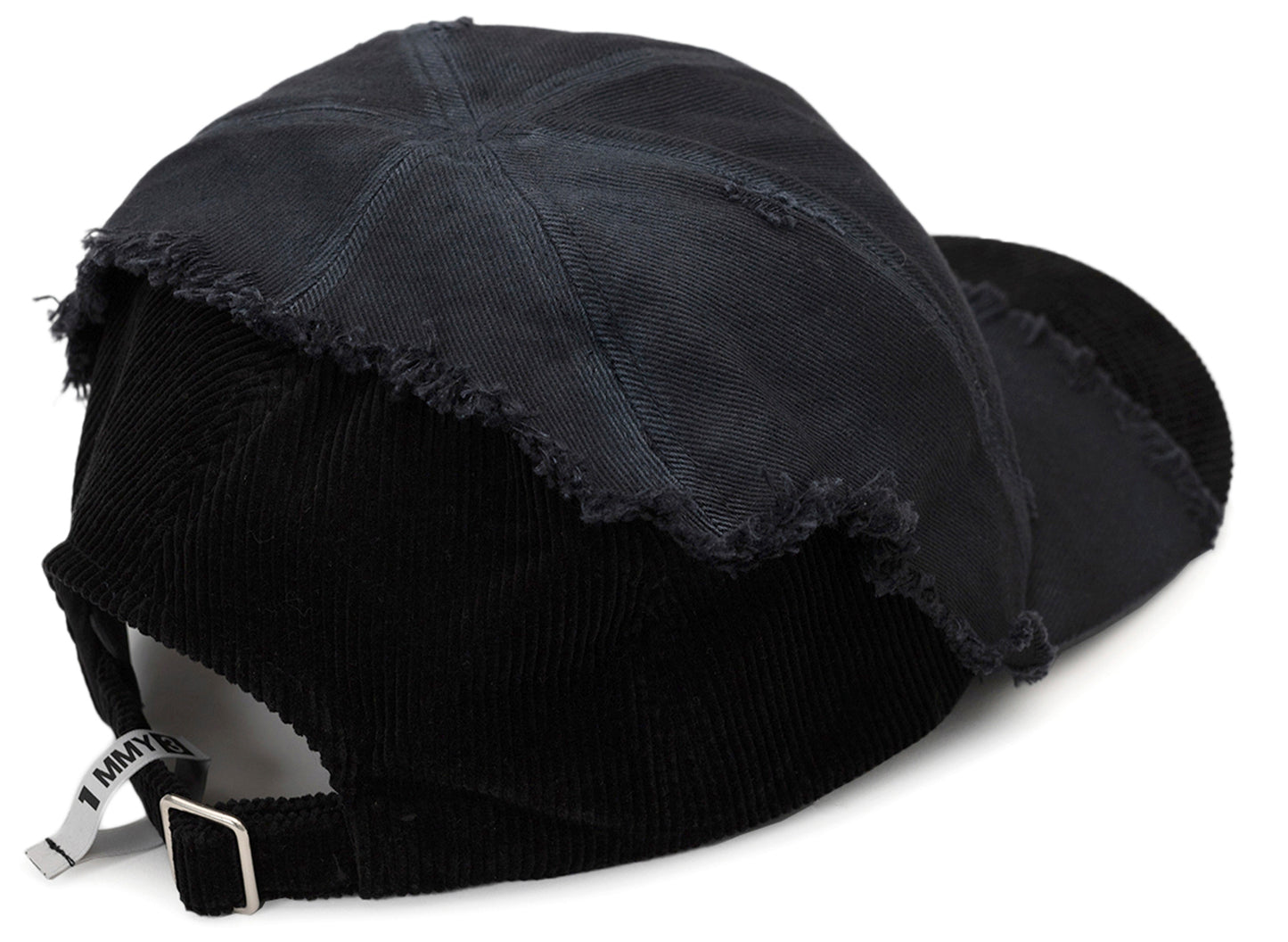 Maison Mihara Yasuhiro Crushed Detail Cap in Black xld