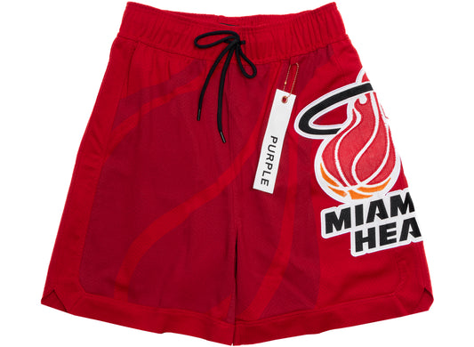 Purple Brand Miami Heat Mesh Shorts xld