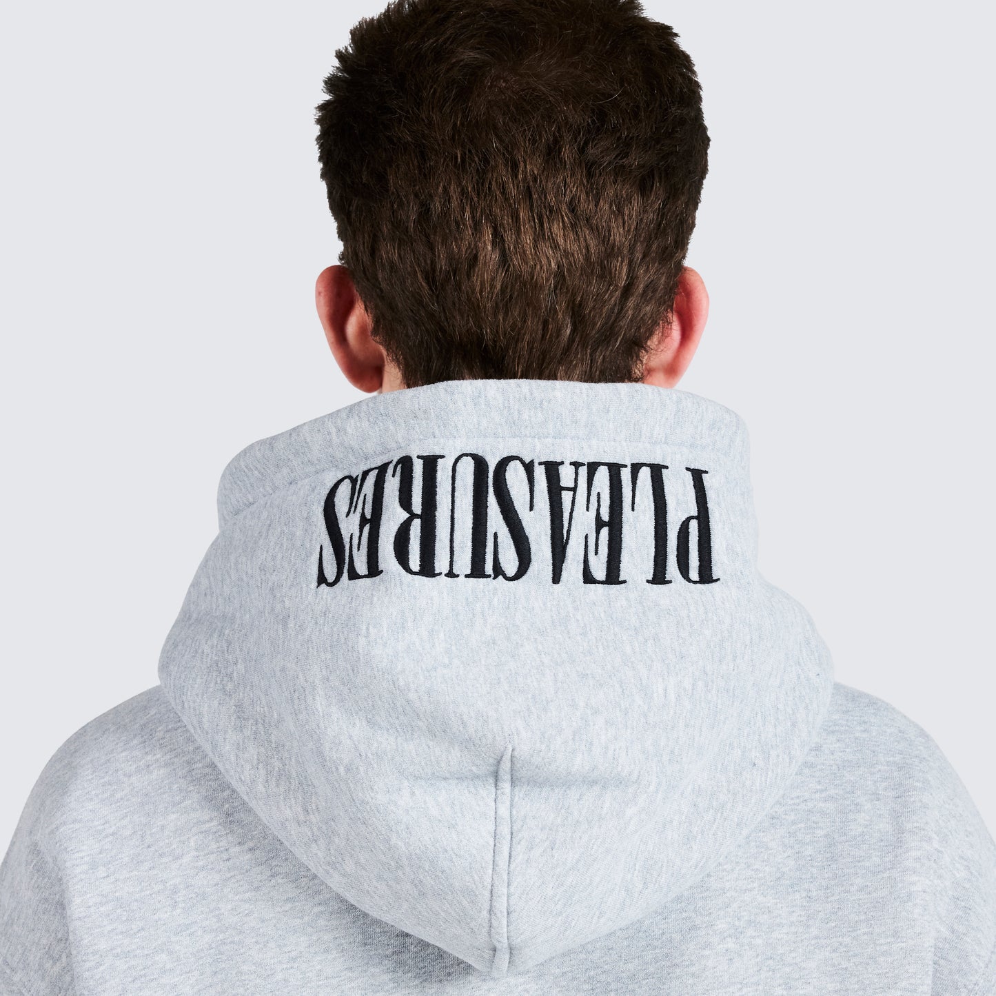 Pleasures NERD Zip Up Hoodie in Heather Grey