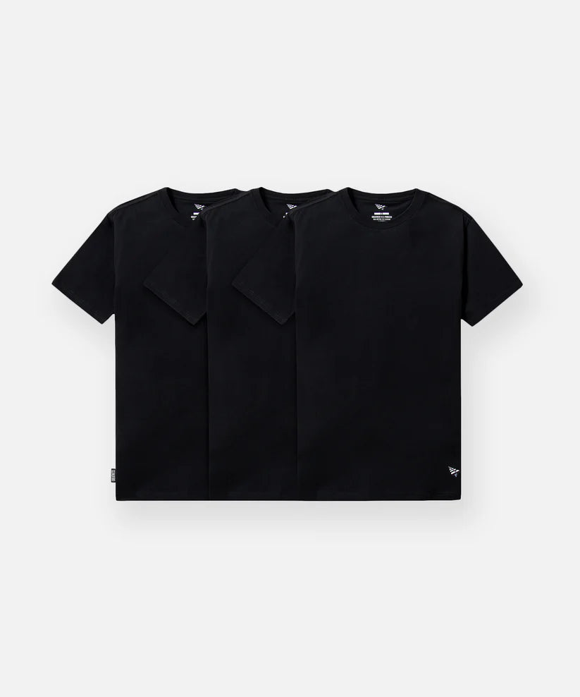 Paper Planes Essential 3 Pack Tees in Black