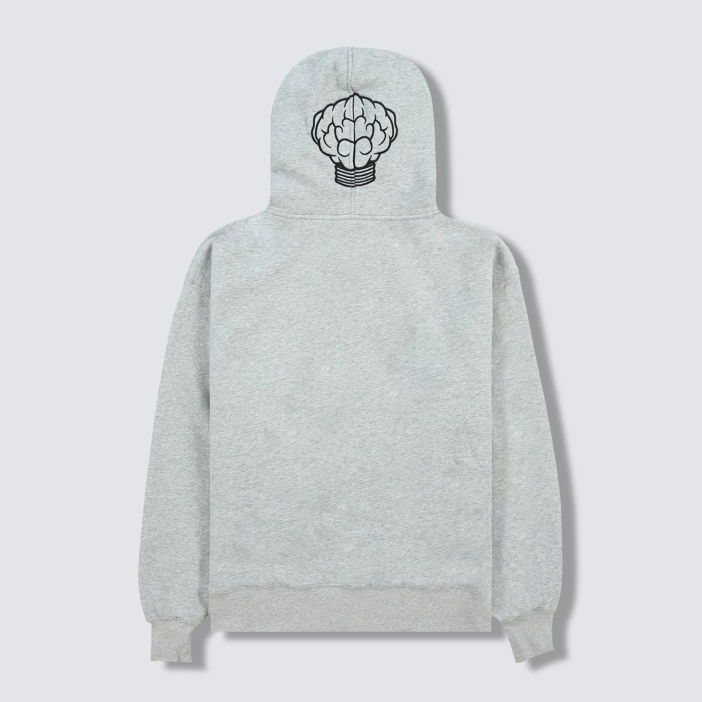 Pleasures NERD Zip Up Hoodie in Heather Grey