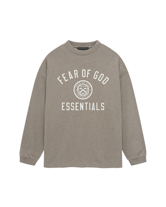 Fear of God Essentials Jersey L/S Tee in Heather Grey xld